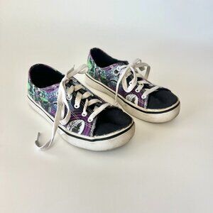 Kids Size 1 youth Monster Jam Grave Digger Tie Shoes